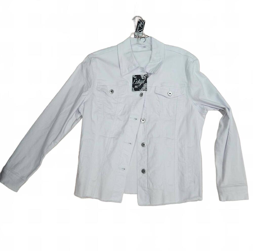 NEW ETHYL women's denim jacket - plus in white